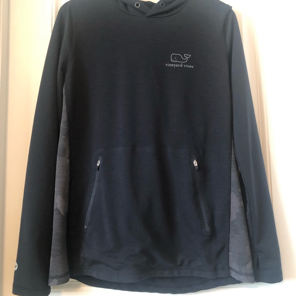 Vineyard Vines Women Athletic Hoodie (Black 🖤 & Gray Camo) Size Small